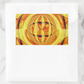 Orb-Gold-Aufkleber Rechteckiger Aufkleber (Tasche)