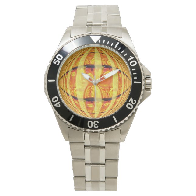 Orb "Gold"-Print-Uhr Armbanduhr (Vorderseite)