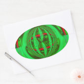 Orb Green Aufkleber oval (Umschlag)