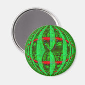 Orb Green Kühlschrankmagnet rund (Vorderseite/Rückseite)