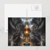Orb of Light Fraktal Art Postkarte (Vorne/Hinten)