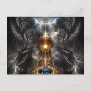 Orb of Light Fraktal Art Postkarte
