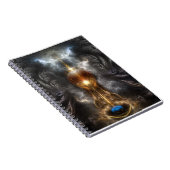 Orb of Light Fraktal Art Spiral Notebook Notizblock (Rechte Seite)