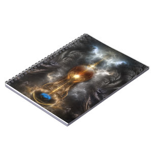 Orb of Light Fraktal Art Spiral Notebook Notizblock
