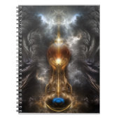Orb of Light Fraktal Art Spiral Notebook Notizblock (Vorderseite)