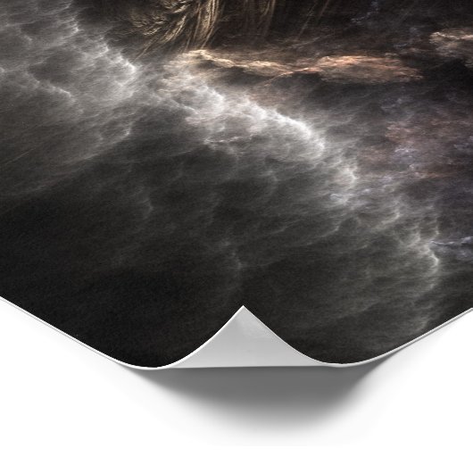 Orb of Light Fraktal Art Wall Poster (Ecke)