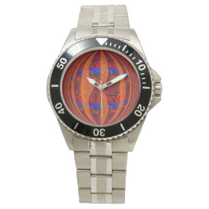 Orb Red Print Watch Armbanduhr