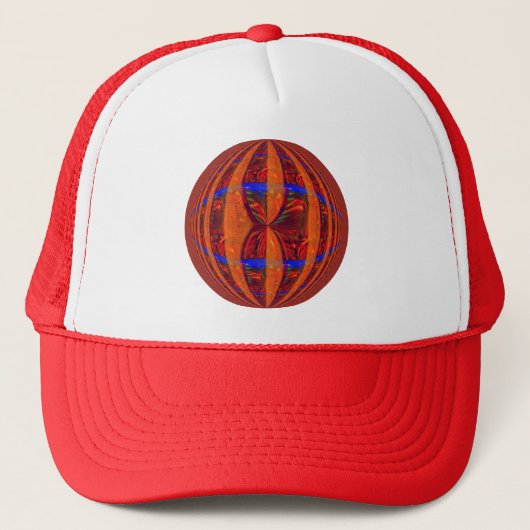 Orb Red Round Truckhut Truckerkappe (Vorderseite)