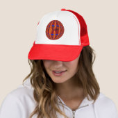 Orb Red Round Truckhut Truckerkappe (Beispiel)