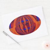 Orb Rot Aufkleber oval (Umschlag)
