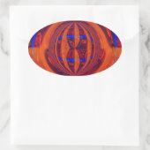 Orb Rot Aufkleber oval (Tasche)