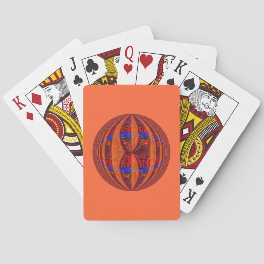 Orb Rote Spielkarten orange (Rückseite)