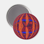 Orb Roter Kühlschrankmagnet rund (Vorderseite/Rückseite)