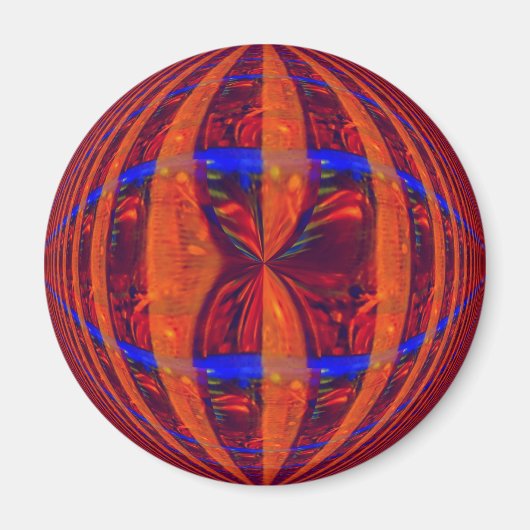 Orb Roter Kühlschrankmagnet rund (Vorne)