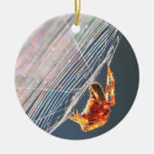 Orb Spider on Web Keramik Ornament (Vorne)