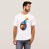 Orb Splash: Türkiswelle Burst T-Shirt (Vorne ganz)