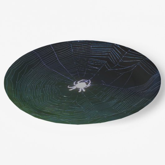Orb Weaver Spider Paper Plate Pappteller (Schrägansicht)