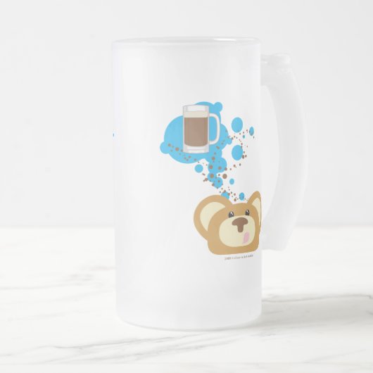 orbie Bär, der an rootbeer Floss denkt Mattglas Bierglas (VorderseiteRechts)