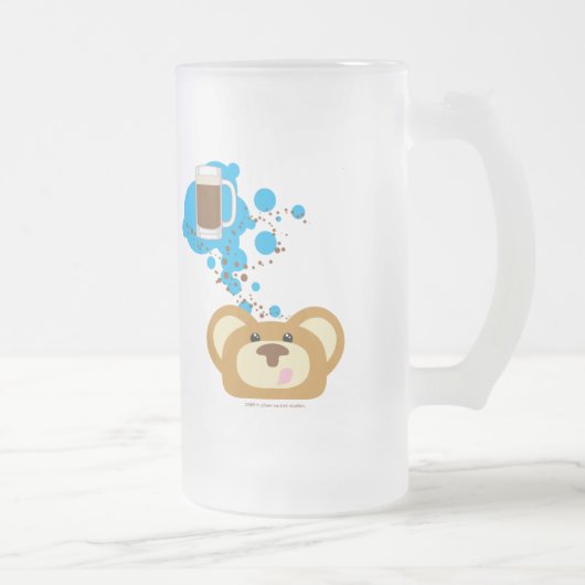 orbie Bär, der an rootbeer Floss denkt Mattglas Bierglas (Rechts)