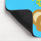 orbiebear mit Käseburger Mousepad (Ecke)