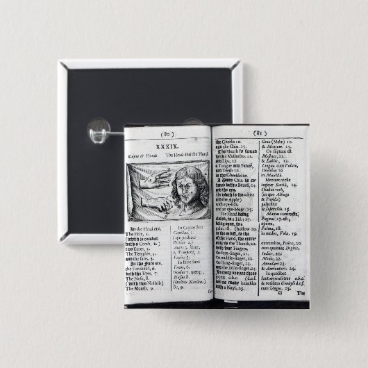 'Orbis Sensualium Pictus Button (Vorne & Hinten)