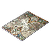 Orbis Terrarum 1594 - berühmte Weltkarte Notizblock (Linke Seite)