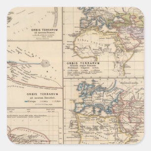 Orbis terrarum quadratischer aufkleber