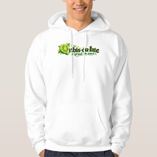 Orbisculate Hoodie Lustiger Wortwitz Lime Design (Vorderseite)