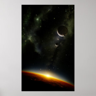 Orbit eines Alien-Planeten Poster