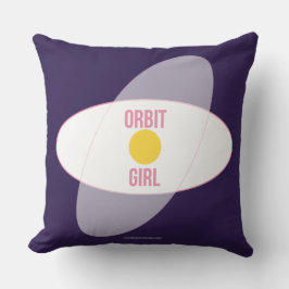 Orbit Girl — 90s Maximalist Throw Pillow | Retro  Kissen