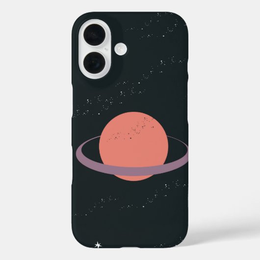 Orbit One - Minimaler Ringed Planet Case-Mate iPhone Hülle (Rückseite)