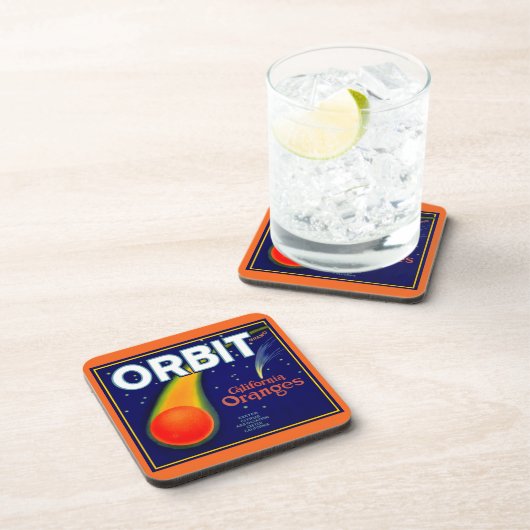 Orbit Orange Fruchtkartentafel der 20er Jahre gedr Getränkeuntersetzer (Rechte Seite)