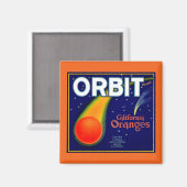Orbit Orange Fruchtkartett der 1920er Jahre Magnet (Vorderseite/Rückseite)