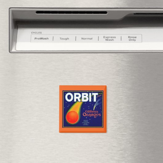 Orbit Orange Fruchtkartett der 1920er Jahre Magnet (In Situ (Geschirrspüler))