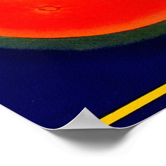 Orbit Orange Fruchtkartett der 1920er Jahre Poster (Ecke)