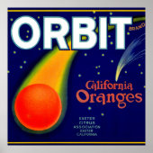 Orbit Orange Fruchtkartett der 1920er Jahre Poster (Vorne)