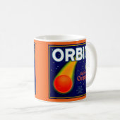 Orbit Orange Obstkartentext der 1920er Jahre Kaffeetasse (VorderseiteRechts)