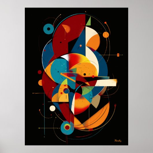 Orbital Alignment – Modern Geometric Abstract Poster (Vorne)