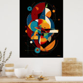 Orbital Alignment – Modern Geometric Abstract Poster (Küche)