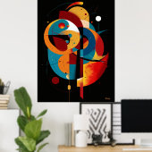 Orbital Equilibrium Modern Geometry Constructivism Poster (Heimbüro)