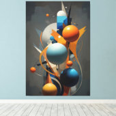 Orbitalabstraktion Leinwanddruck (Insitu (Holzboden))