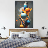 Orbitalabstraktion Leinwanddruck (Insitu (Schlafzimmer))
