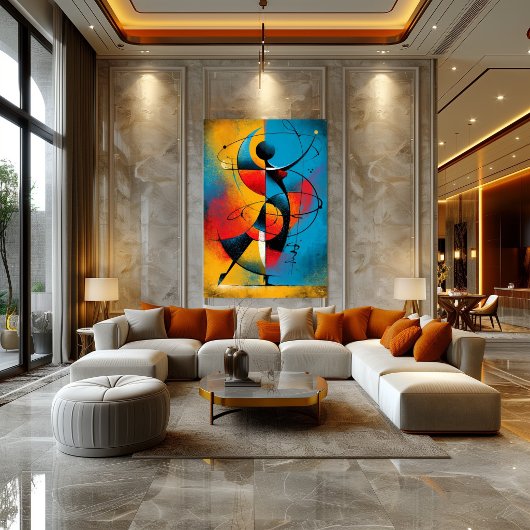Orbitaler Rhythmus – Moderne abstrakte Geometrie  Poster