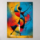 Orbitaler Rhythmus – Moderne abstrakte Geometrie  Poster (Vorne)