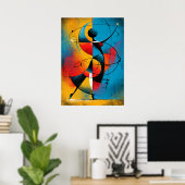 Orbitaler Rhythmus – Moderne abstrakte Geometrie  Poster (Heimbüro)