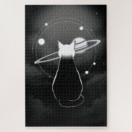Orbiting Cosmic Cat Jigsaw Puzzle (Vertikal)