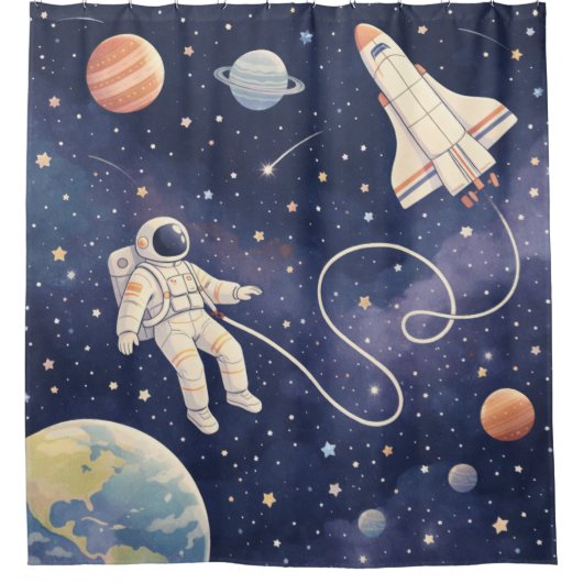 Orbiting Dreams Duschvorhang (Vorderseite)