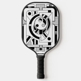 Orbitron Minimal -Abstract Geometric Line Art Pickleball Schläger