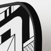 Orbitron Minimal -Abstract Geometric Line Art Pickleball Schläger (Linke Seite)