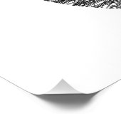 Orbs Abstrakt Art Affinity Black and White Sketch Poster (Ecke)